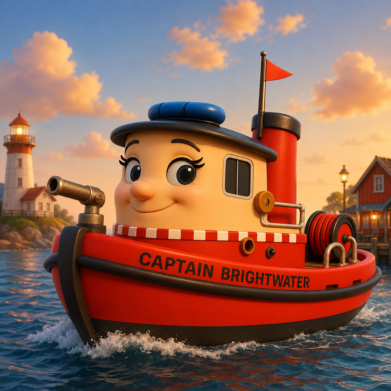Captain Brightwater, a steady harbor captain