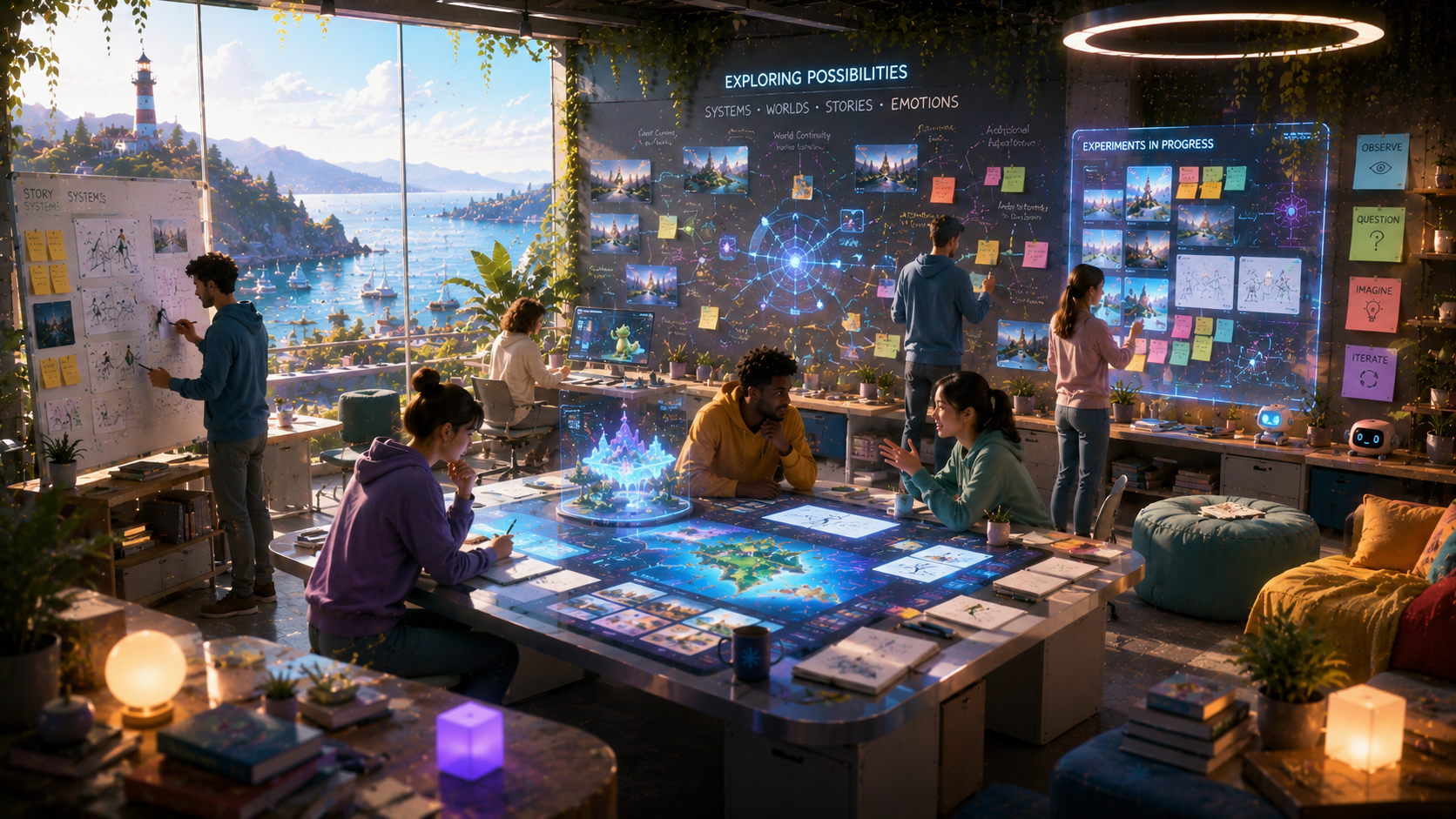 Active exploration — collaborative inquiry and modular storytelling experimentation